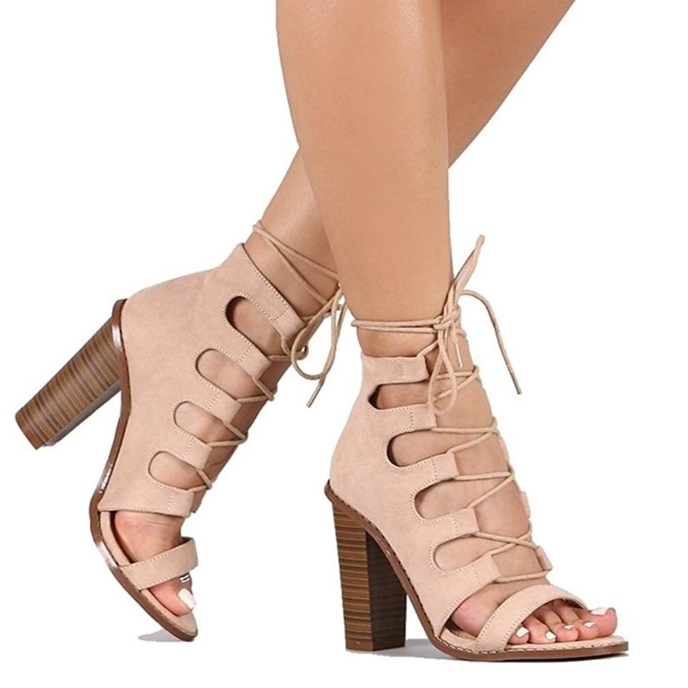 LILIANA Caged up Sandal w/ Chunky Heel